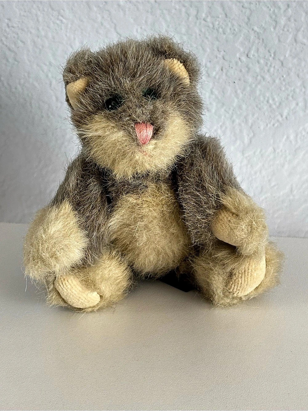 Boyds Bear Cat Tennyson 1994 Archive Series Jointed 6” Plush Gray Cream 5744